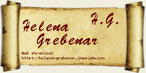 Helena Grebenar vizit kartica